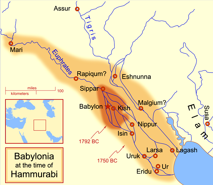 Map of Babylonian Empire