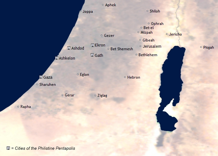 Map of Philistines Region