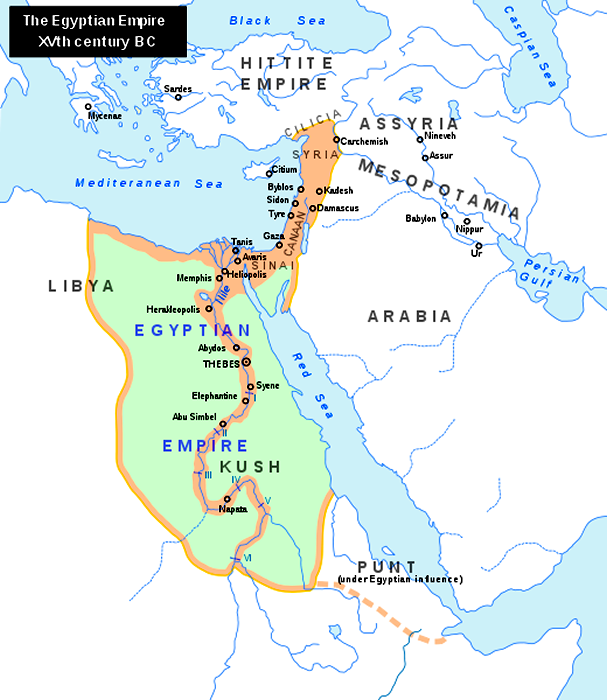 Map of Egyptian Empire