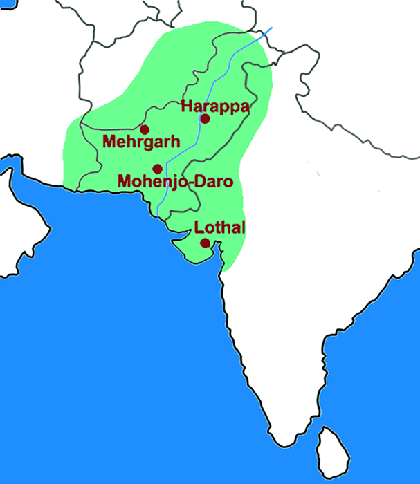 Map of Mohenjo-Daro Empire
