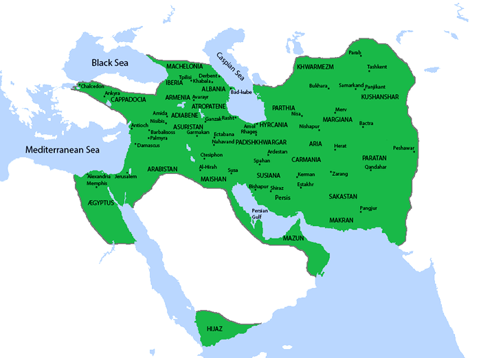 Map of Sassanid Empire