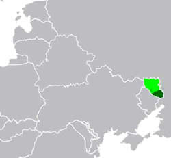Map of Lugansk Peoples Republic