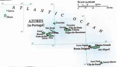 Map of Azores