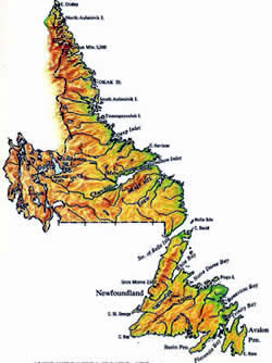 Map of Newfoundland & Labrador