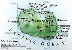 Map of Rarotonga  Island
