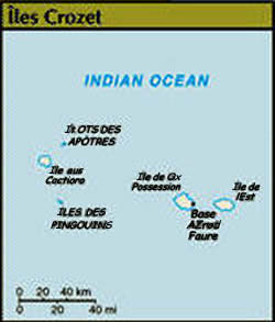 Map of Crozet Islands