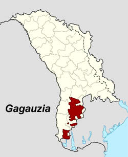 Map of Gagauzia