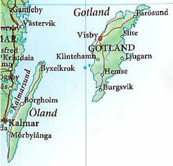 Map of Gotland & Oland Islands