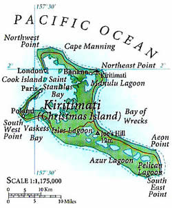 Map of Kiritimati Island