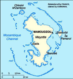 Map of Mayotte Island