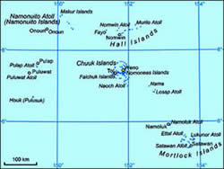 Map of Chuuk (Truk) State