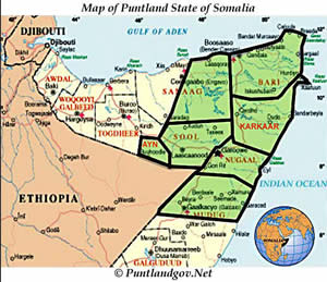 Map of Puntland