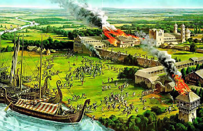 Нападение англии на францию. Осада Парижа (885-886). Осада Парижа норманнами. Викинги штурм Парижа. Осада Парижа викингами.