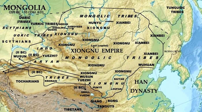 Map of Xiongnu Empire