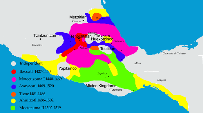Map of Aztec Empire