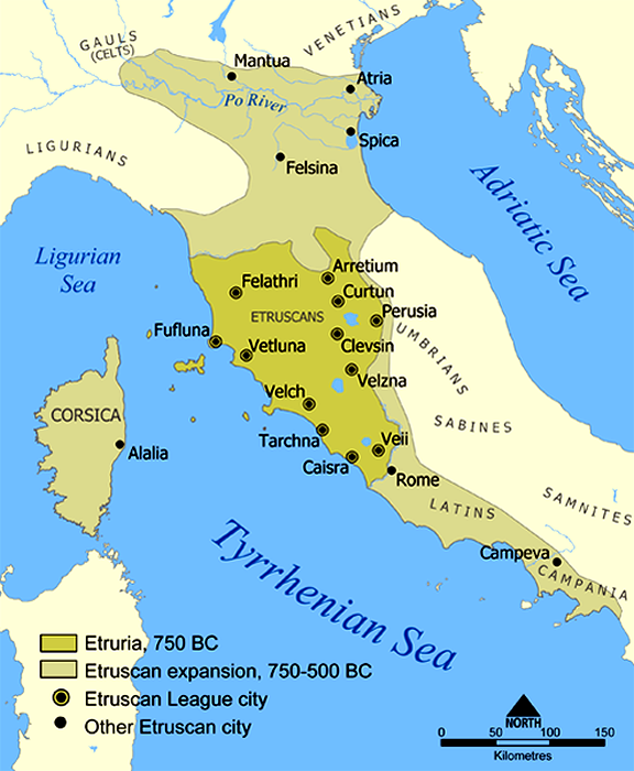 Map of Etruscan Kingdom