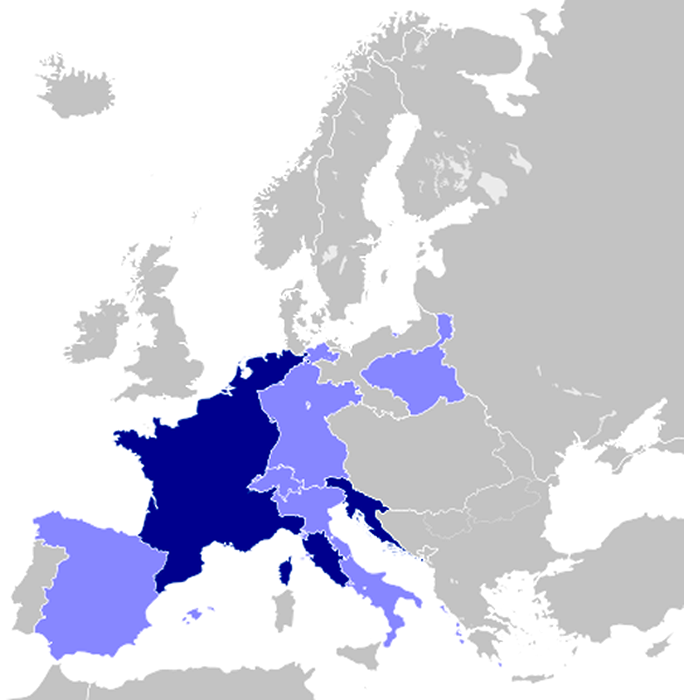 Map of Napoleonic Empire