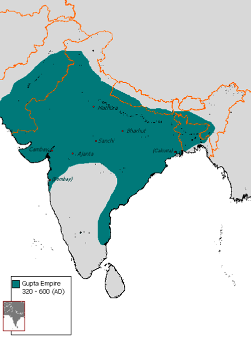 Map of Gupta Empire