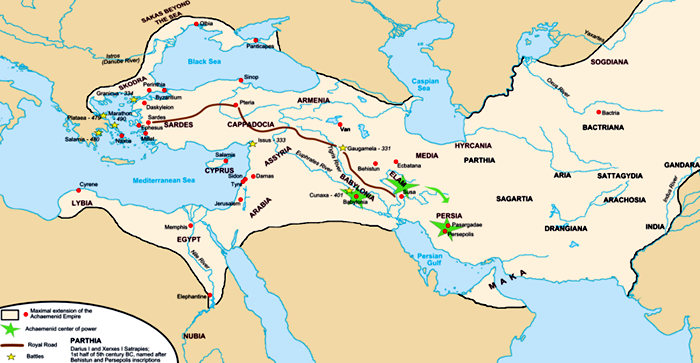 Map of Persian Empire
