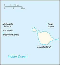 Map of Heard & McDonald Islands