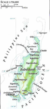 Map of Babeldaob Island