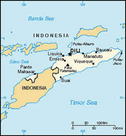 Map of East Timor