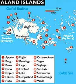 Map of Aland Islands