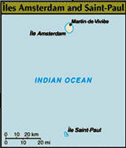 Map of Amsterdam & St. Paul Islands