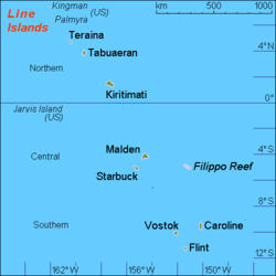 Map of Line Islands