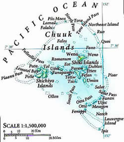 Map of Chuuk (Truk) Islands