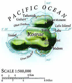 Map of Kosrae Island