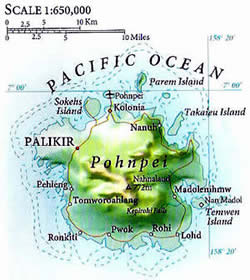 Map of Pohnpei Island
