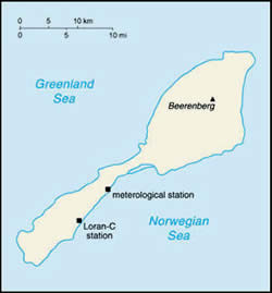 Map of Jan Mayen Island