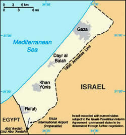 Map of Palestine (Gaza)