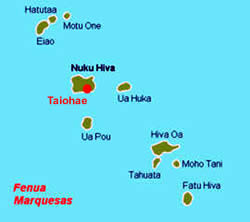 Map of Marquises Islands