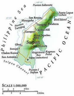 Map of Saipan Island