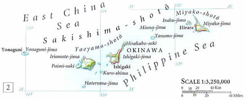 Map of Sakishima-Shoto