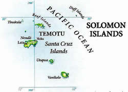 Map of Santa Cruz Islands