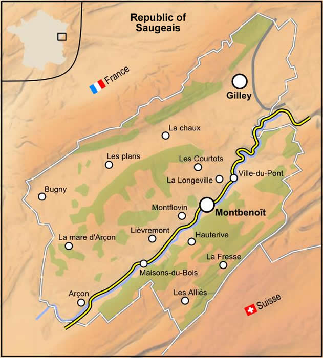 Republic of Saugeais Map