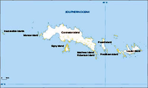 Map of South Orkney Islands