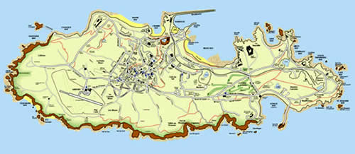 Map of Alderney